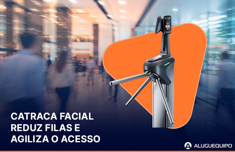 Catraca facial para empresas proporcionando acesso rápido, reduzindo filas e melhorando o fluxo de entrada de colaboradores e visitantes.
