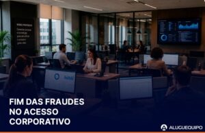 Colaborador acessando empresa por catraca com reconhecimento facial, demonstrando mais segurança, rastreabilidade e redução de fraudes no controle de acesso corporativo.