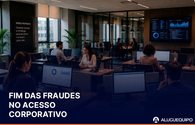 Colaborador acessando empresa por catraca com reconhecimento facial, demonstrando mais segurança, rastreabilidade e redução de fraudes no controle de acesso corporativo.